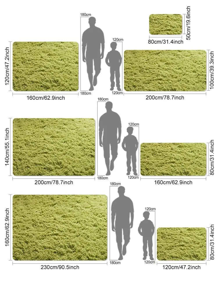 Fluffy Plush Living Room Rug 6