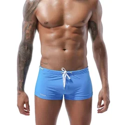 Men Swimwear Boxers Low Rise Swim Boxer Briefs Mens Swimming Trunks Beach Shorts Male Surffing Swimsuit Bathing Suits Beachwear