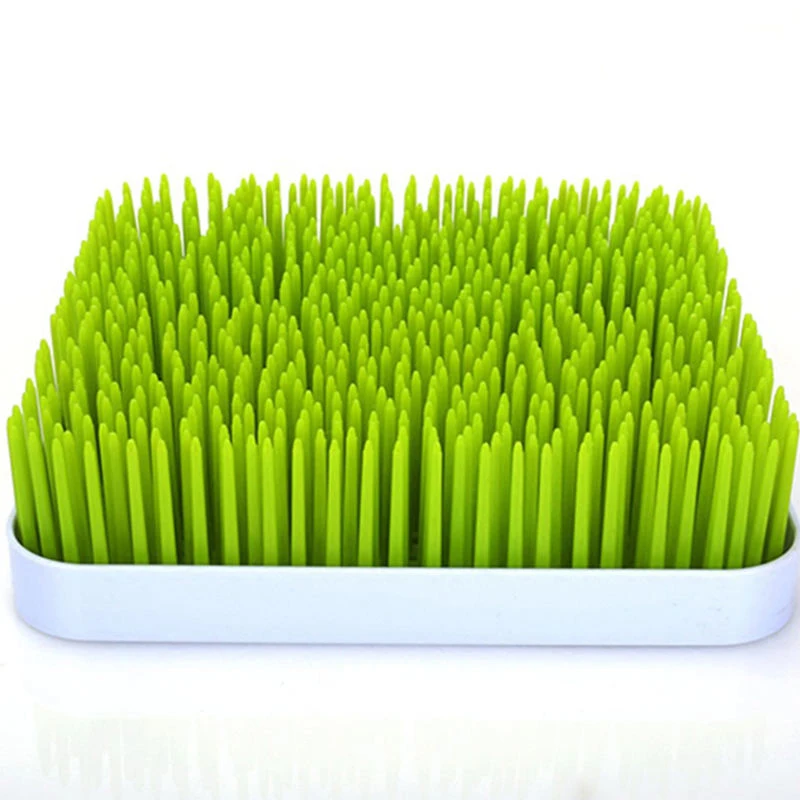 Baby bottle drying rack Green Lawn Countertop Baby Feeding Bottle Drying Rack for Kitchen Space Saving Dryer Foldable Plastic Toddler Grass Drying Racks