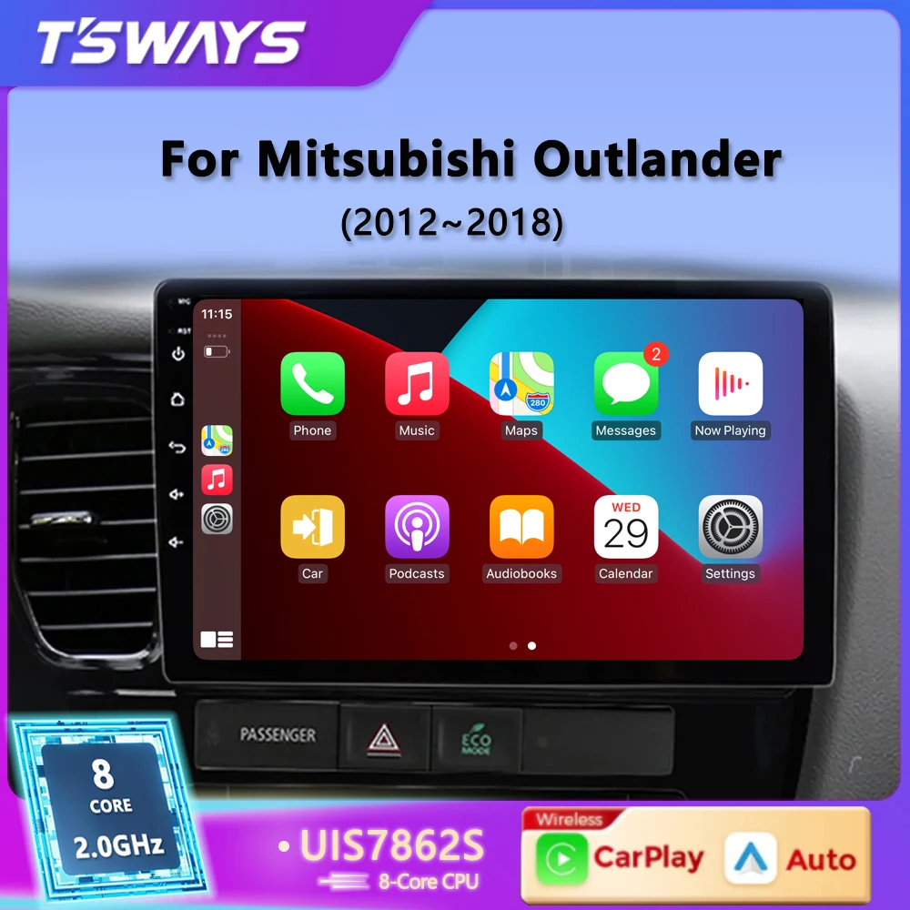 

Tsways Pro 8 Core Android 12 4G Multimedia Video Player Navigation GPS For Mitsubishi Outlander 3 GF0W GG0W 2012-2018 Car Radio
