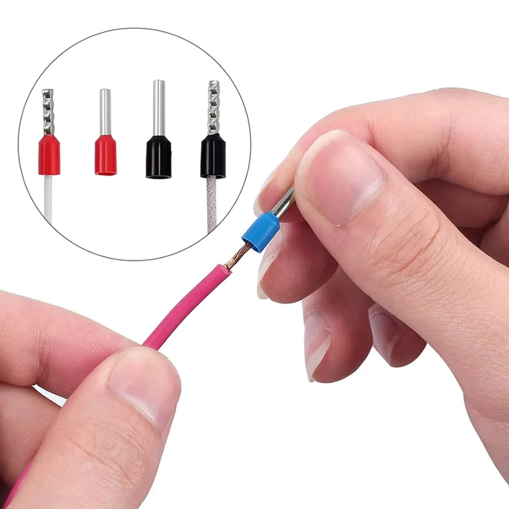 1500pcs Wire Ferrules Terminals Kit with Crimping Pliers