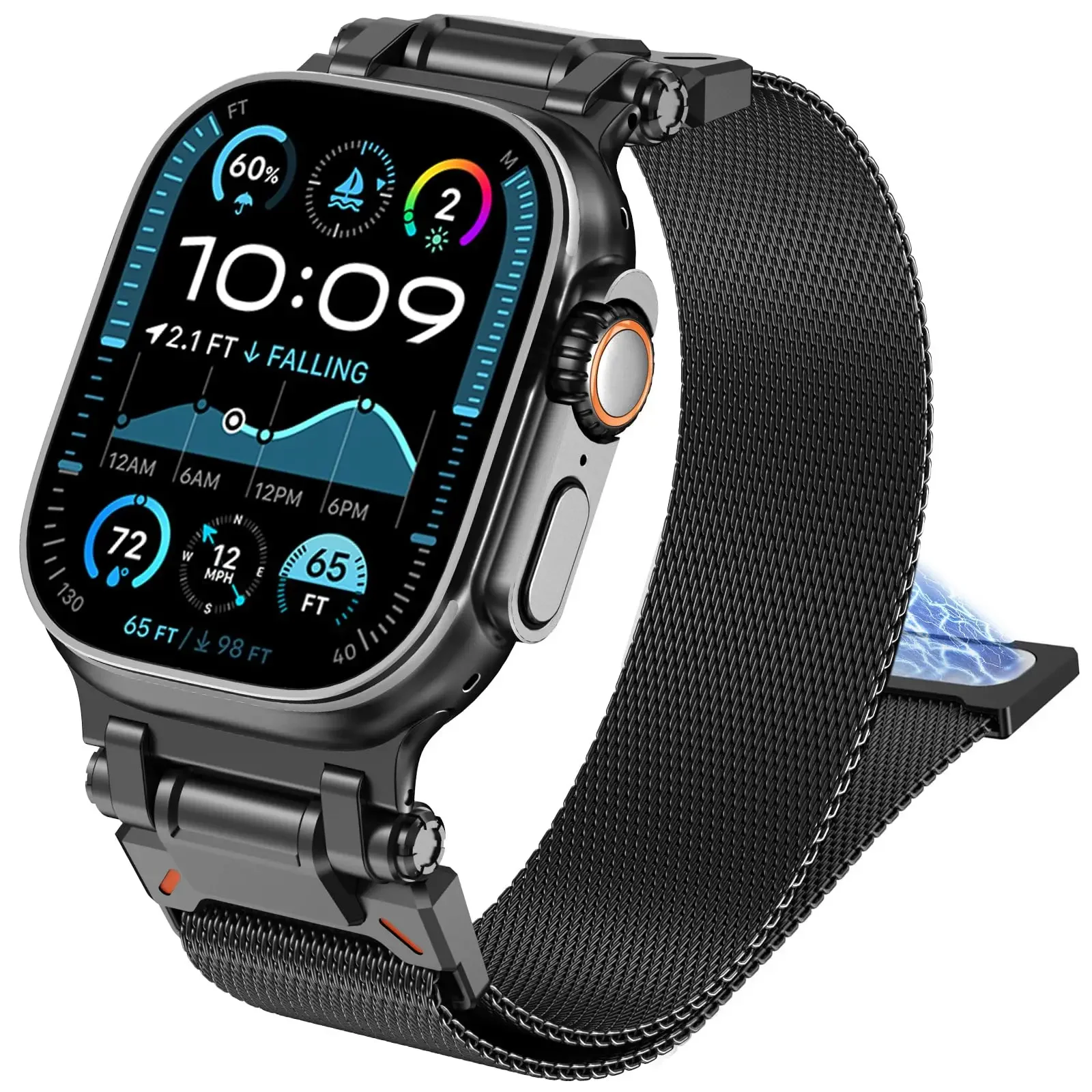 Stainless Steel Magnetic Milanese Loop Watch Band Strap