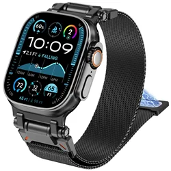 Stainless Steel Magnetic Milanese Loop Watch Band Strap - Series 321 42mm (Black)