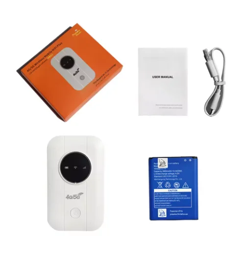 High-Speed Portable 4G LTE Wireless Router with SIM Card Slot and 3600mAh Battery