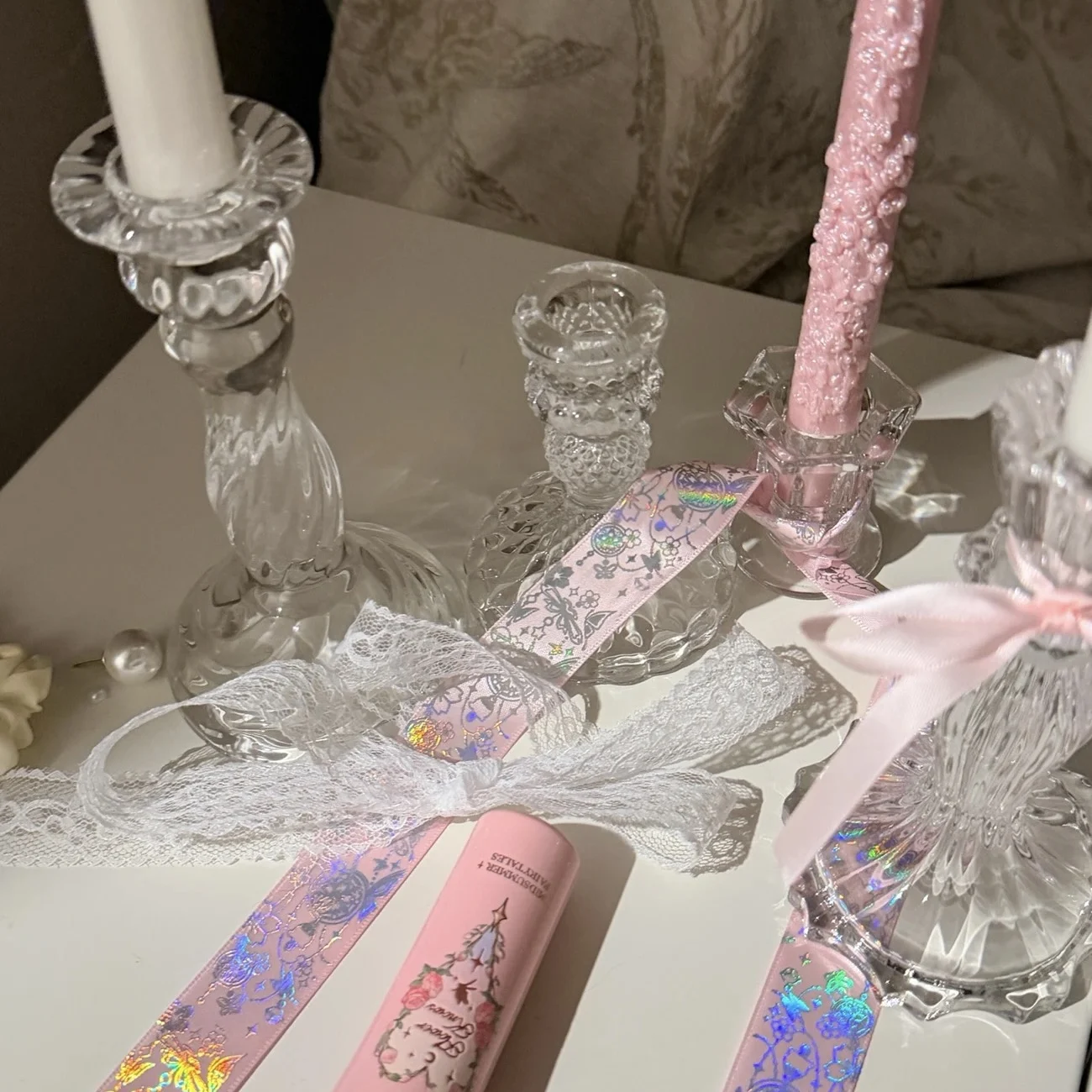 7종 믹스 뉴 바 홀더 리본 리본 구메이 배지 DIY 핸드메이드 재료 지원 보우 페인 플레이트 브론징 장식 친구 선물