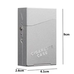 Sleek Waterproof Aluminum Tobacco Case - Portable Pocket Storage Container (Silver)