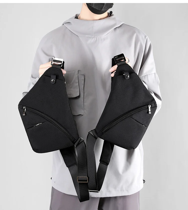 Unterarmtasche, Waffentasche, Brusttasche, Herren-Brusttasche, Crossbody-Brusttasche, diebstahlsichere, eng anliegende Brusttasche, Einzel-Schulter-Reiserucksack, lässig_voghion.com