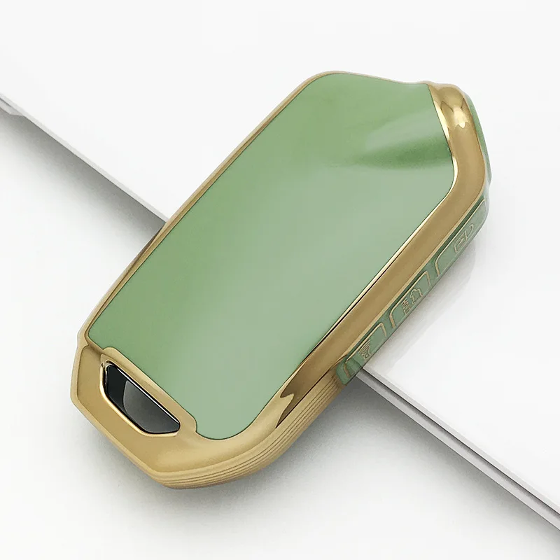 Premium 4-Button TPU Car Smart Key Case Cover with Keychain Protector
