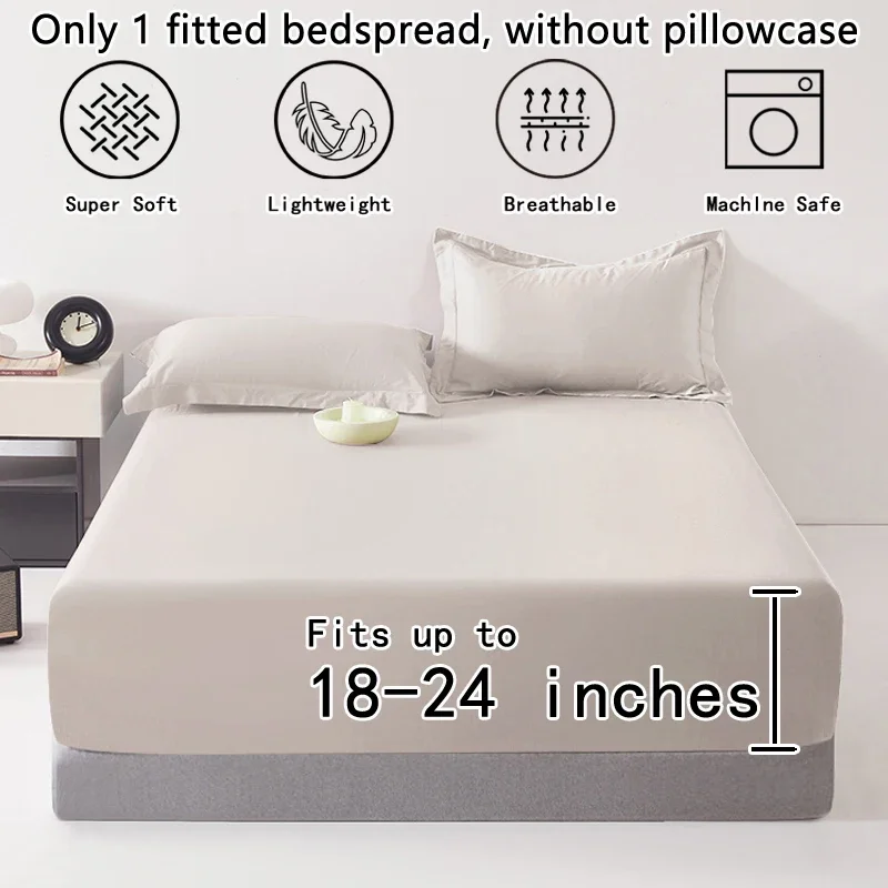 1 ultra deep pocket bed sheet, bedroom pure white matte bed sheet, soft and breathable bedding (suitable for 45-60cm mattresses) 3