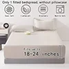 1 ultra deep pocket bed sheet, bedroom pure white matte bed sheet, soft and breathable bedding (suitable for 45-60cm mattresses) 3