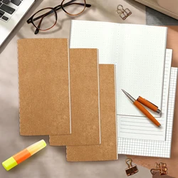 A6 Journal Refill Paper Pack: Lined, Dotted & Grid Notebook Inserts (Set of 3) for Travel & Bullet Journals (Mixed)