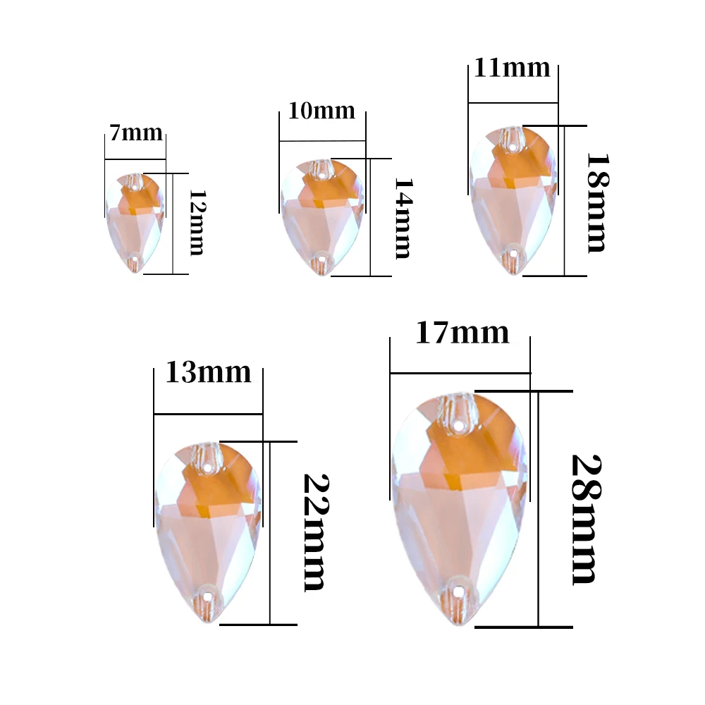 VC 네온 형광 물방울, 라인석 물방울, AB 바느질, 다이아몬드 유리, 다이아몬드 플랫백, DIY 액세서리, 웨딩