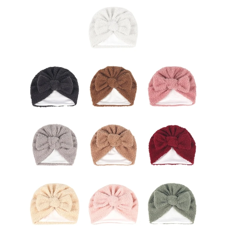 

Bow Knot Baby Hat Infant Beanie Turban Caps Universal Toddler Head Accessories