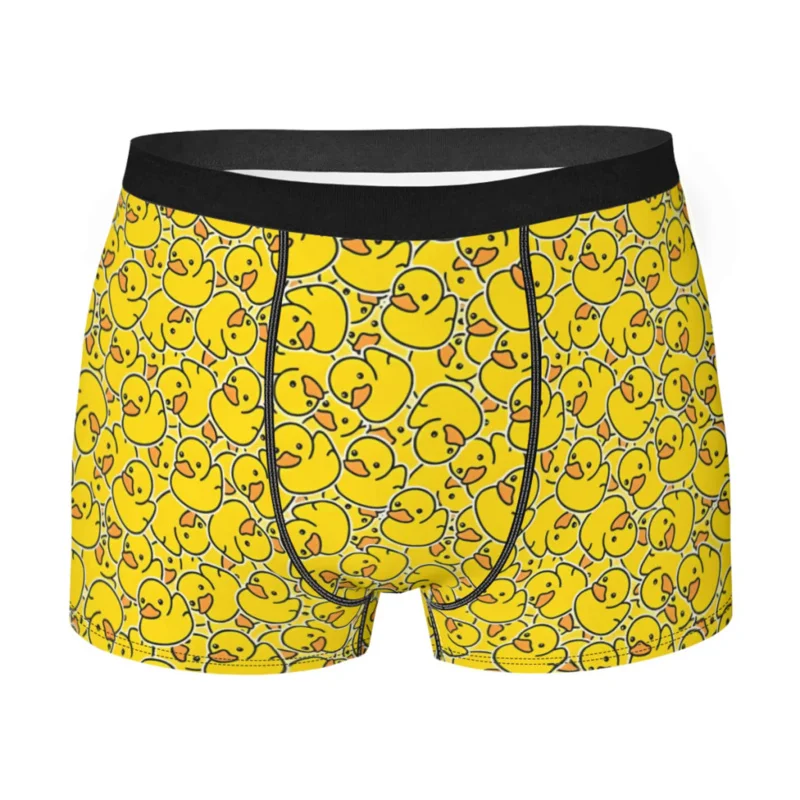 

Yellow Classic Men Boxer Briefs Underwear Rubber Duck Cute Highly Breathable High Quality Gift Idea