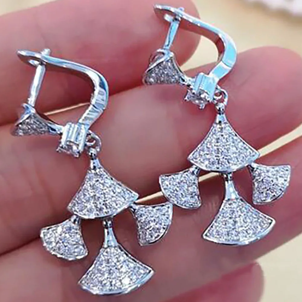 

Серьги-подвески женские под белое золото, под заказ