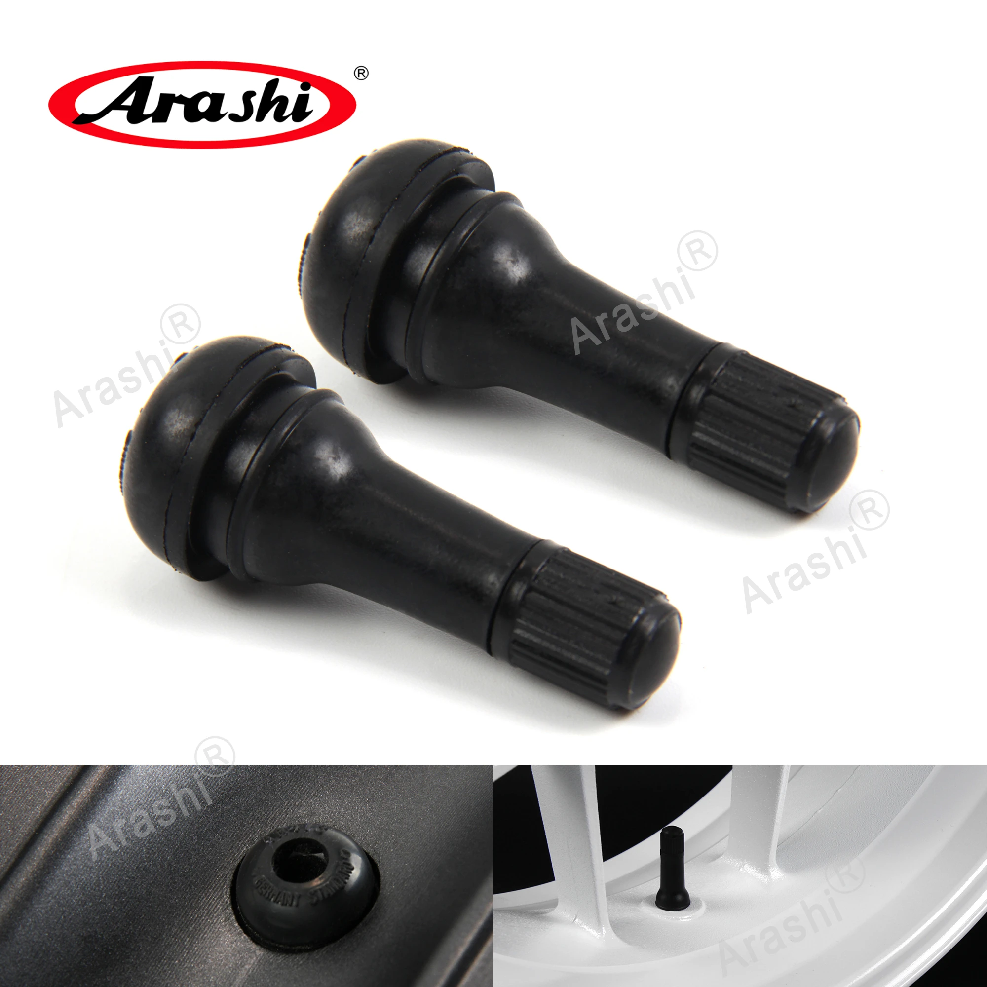 2PCSMotorcycleWheelValveWheelTireTubelessValveStemsAluminum