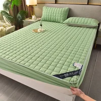 Soft Skin-friendly Quilted Mattress Cover Anti-mite Anti-bacterial Breathable Bed Fitted Sheet Bed Protector Cover No Pillowcase 5