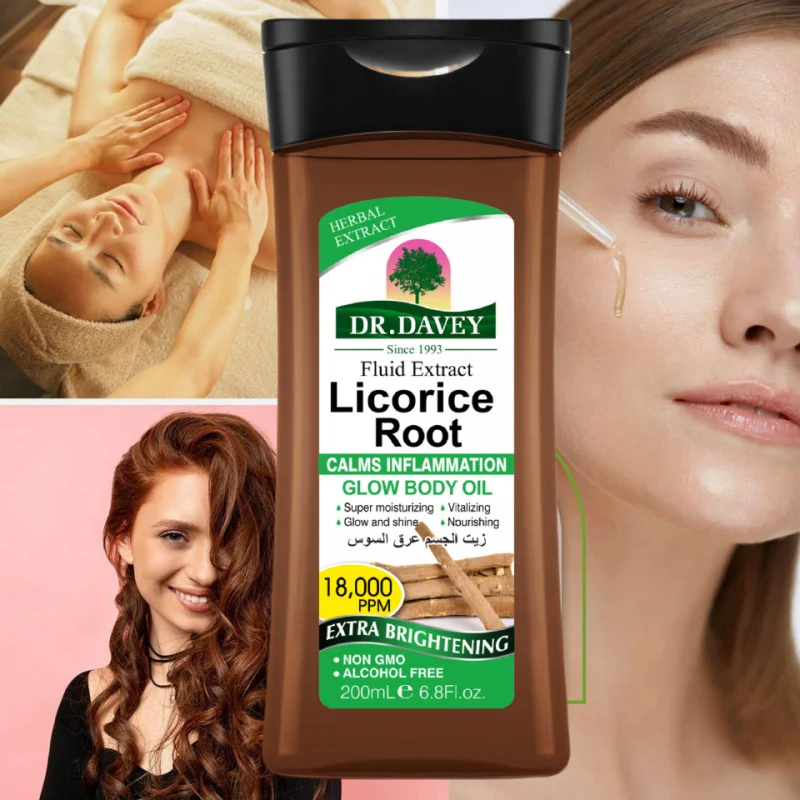 200Ml Licorice Body Oil Licorice Root Glow Body Oil Skin Care Oil Moisturizing Essential Oil Body Oil Full Body Essential Oil