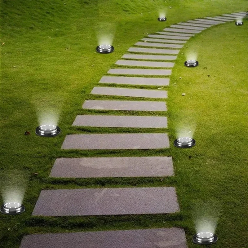 12LED Solar Power Disk Light Outdoor Garden Solar Underground Light Deck Light S