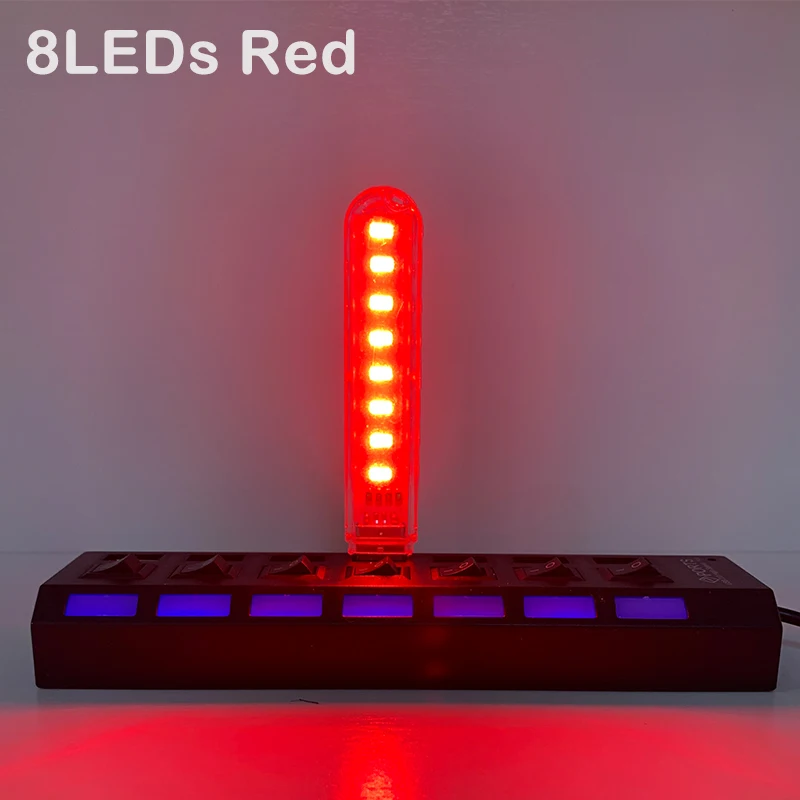 ตัวเลือกสินค้า โคมไฟตั้งโต๊ะ LED สีสวย 4 ดวง ประหยัดไฟ USB