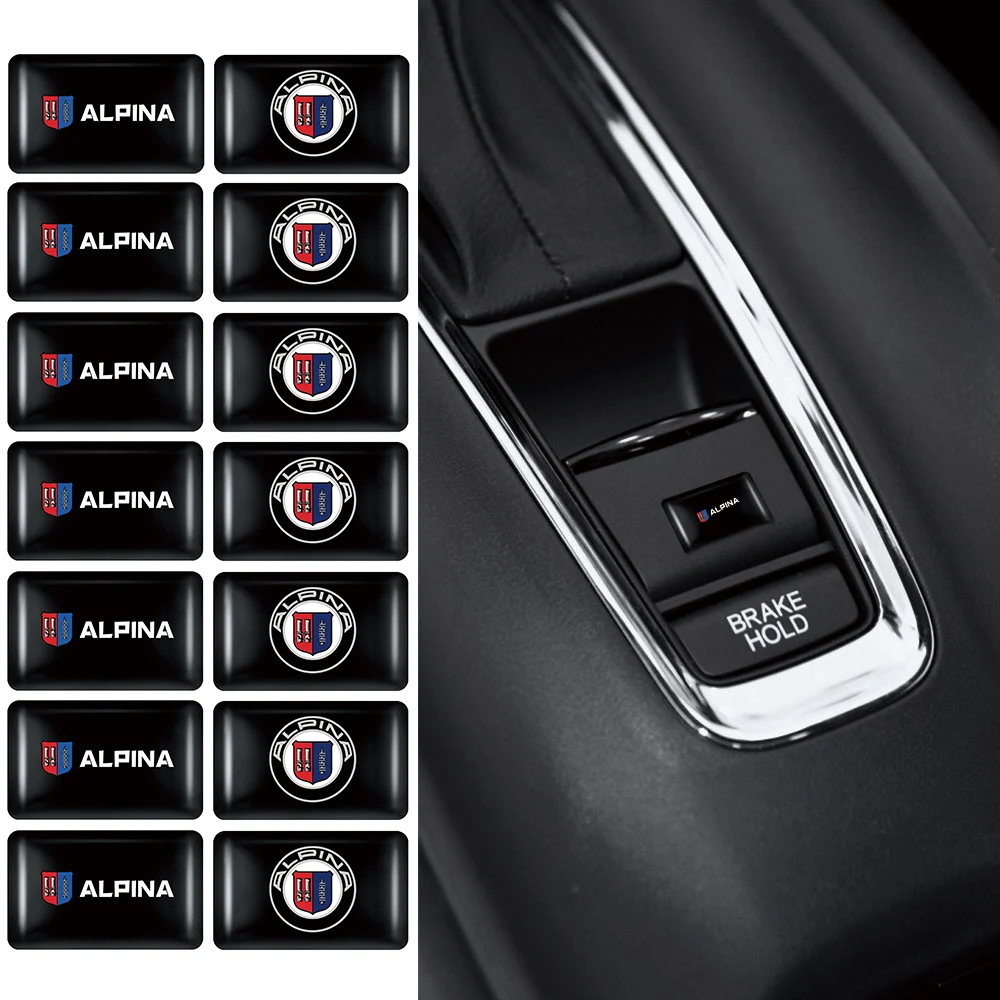 3D Epoxy Badge Car Interior Stickers Decalcomanie Per Bmw 50Th Anniversary M Perfromance M-Power Sport Alpina X3 X4 X5 E46 E90 F20 E60