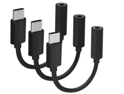 USB - C to 3.5mm Headphone Jack Audio Adapter Cable (3pcs black)