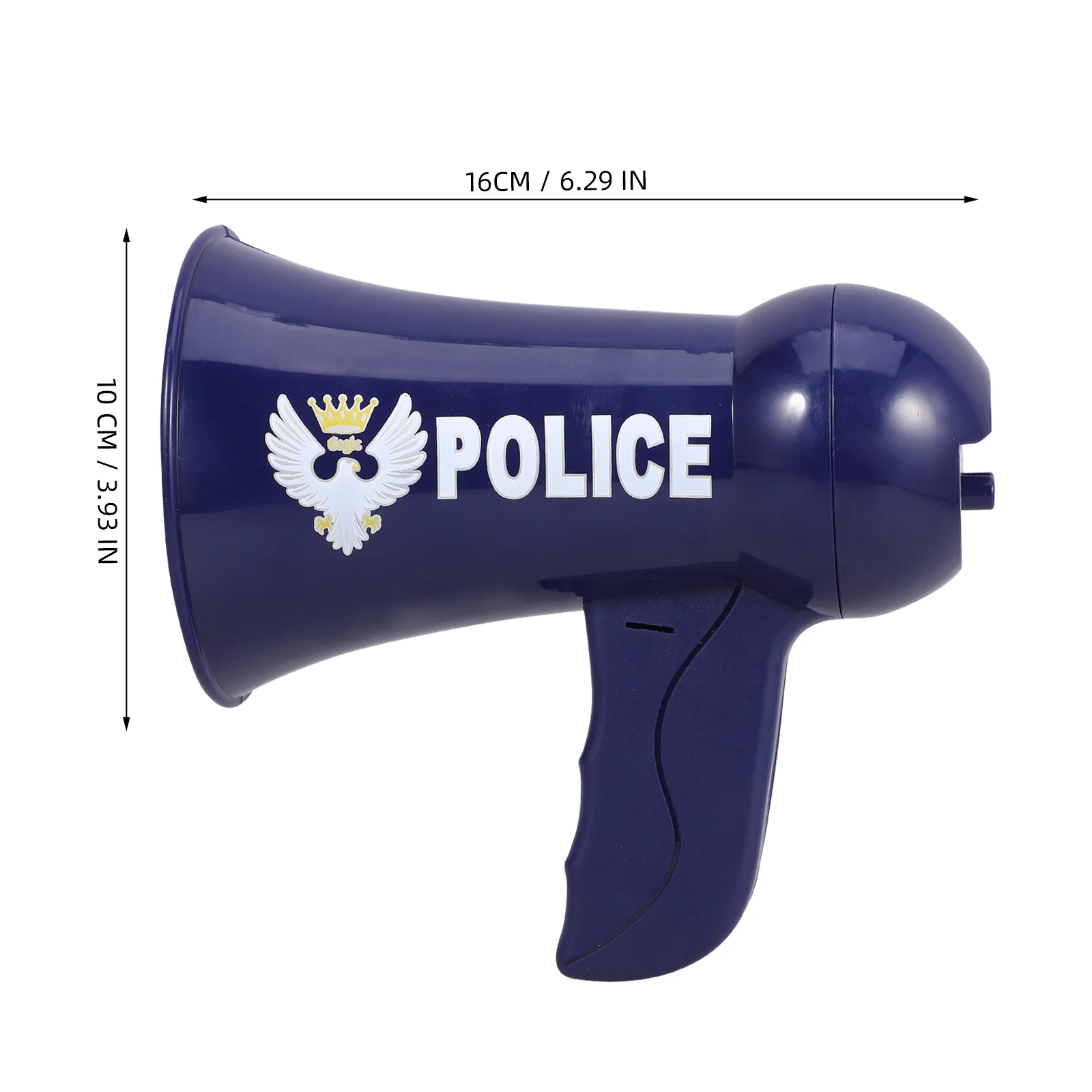 Blue Police Megaphone Toy Simulation Speaker Kids Pretend Play Bullhorn Cartoon Megaphone Role Play Children