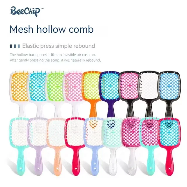 Hairdressing Hair Smoothing Honeycomb Curved Cutout Hair Brush Used For Styling Combing And Massaging The Scalp Hair Comb