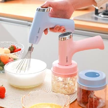  Electric Egg Beater Milk Frother For Multifunction Vegetable Chopper Garlic Masher Crusher Home Kitchen Coffee Milk Tea Blender 