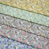 100% Cotton Poplin Plant Flower Printed Fabric Make Sewing Dolls Kid Dress Quilted Bedding Textiles Cloth 50x145cm