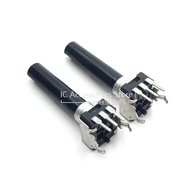 5PCS RV09 Vertical Potentiometer Adjustable Resistance 3Pin B10K B103 B50K B503 With Midpoint Half Shaft Long Handle 28MM