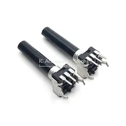 5PCS RV09 Vertical Potentiometer Adjustable Resistance 3Pin B10K B103 B50K B503 With Midpoint Half Shaft Long Handle 28MM