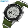 Synoke Men Outdoor Sports Multifunctional Waterproof Large Screen Display Luminous LED Digital For Men Nylon Strap Watch 1