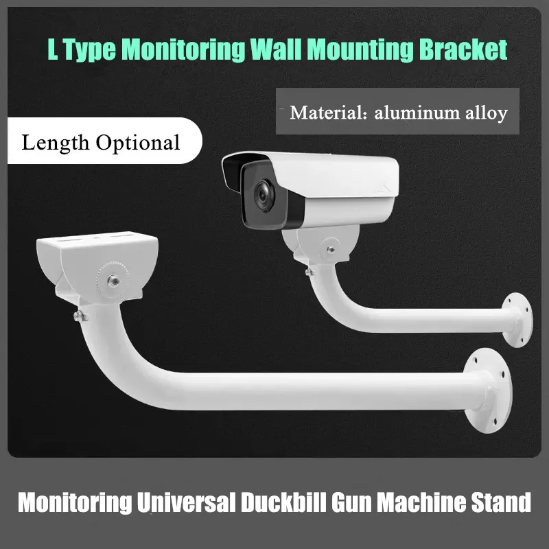 L Type Elbow Tube 200mm CCTV Stand Wall Mount Bracket Aluminum Ceiling Holder for Security Surveillance Cameras cctv camera bracket