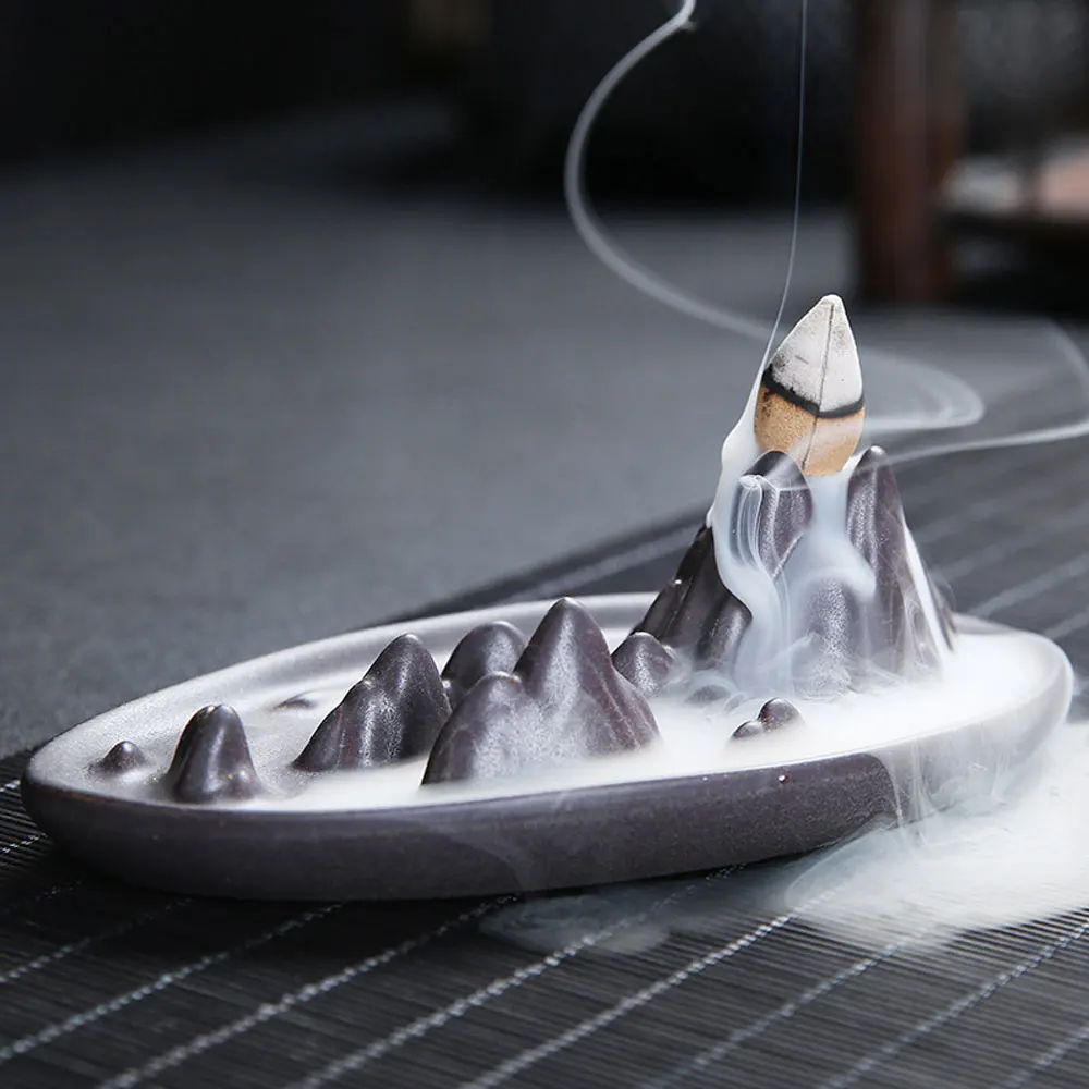 

Ornaments Incense Burner Ceramic Backflow Censer Backflow Aromatherapy Incense Censer Holder For Home Reading Room Ornaments