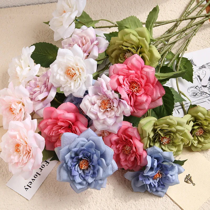 

Artificial Flowers Silk Roses Bouquet Fake Flowers Wedding Home Decor Flower Arrangement Decoration Party Valentine's Day Gift