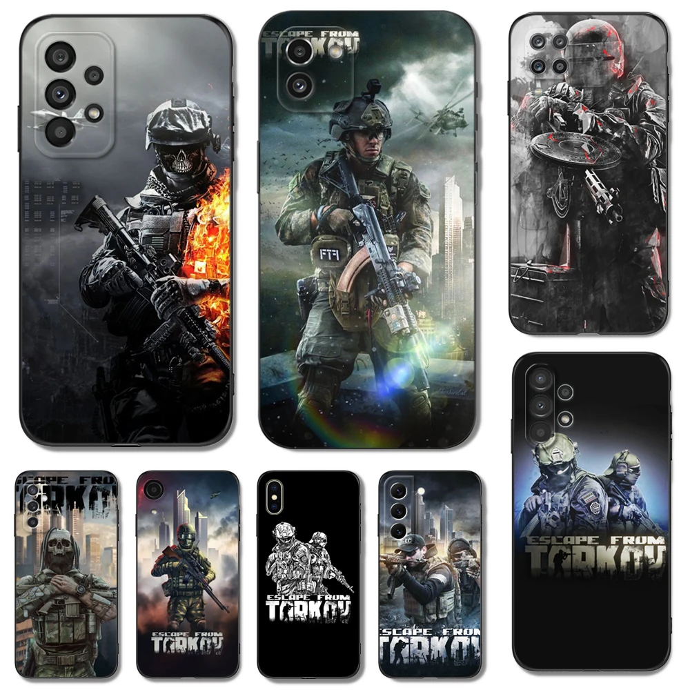 Custodia In Tpu Nero Per Samsung Galaxy A03 Sm-A035 A03 Core A03S A13 A23 Lte A33 A53 A73 4G 5G Escape Tarkov