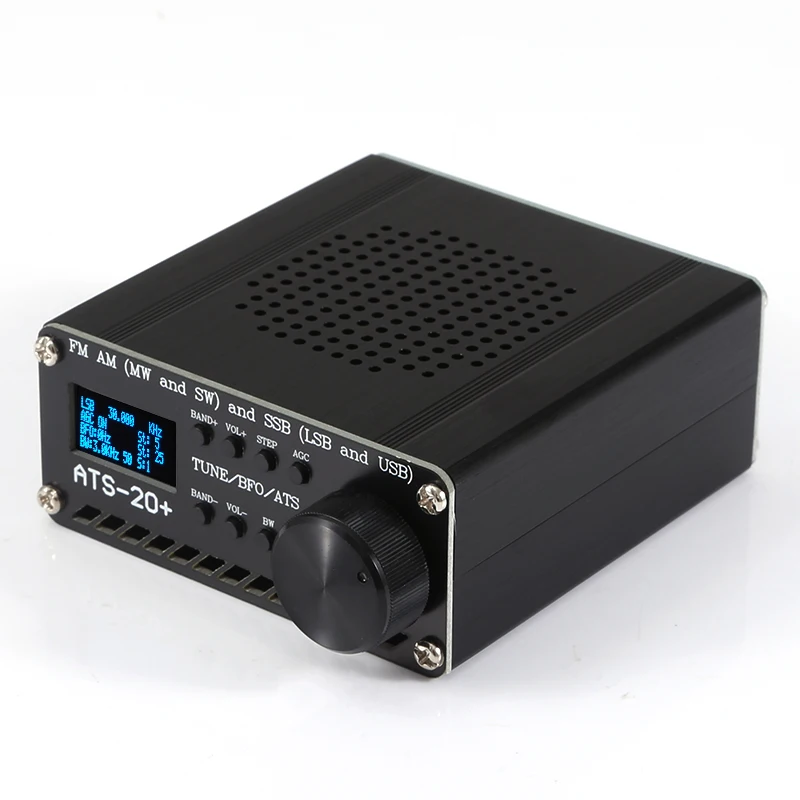 com bateria, antena e alto-falante, estojo, ATS-20