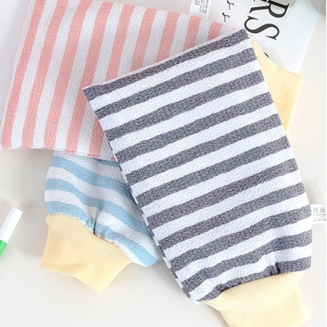 1pc Exfoliating Bath Gloves Body Scrubber Gloves SPA Shower Mitt Rub Body Wash Cleaning Tool Back Massager Towel Bath Supplies