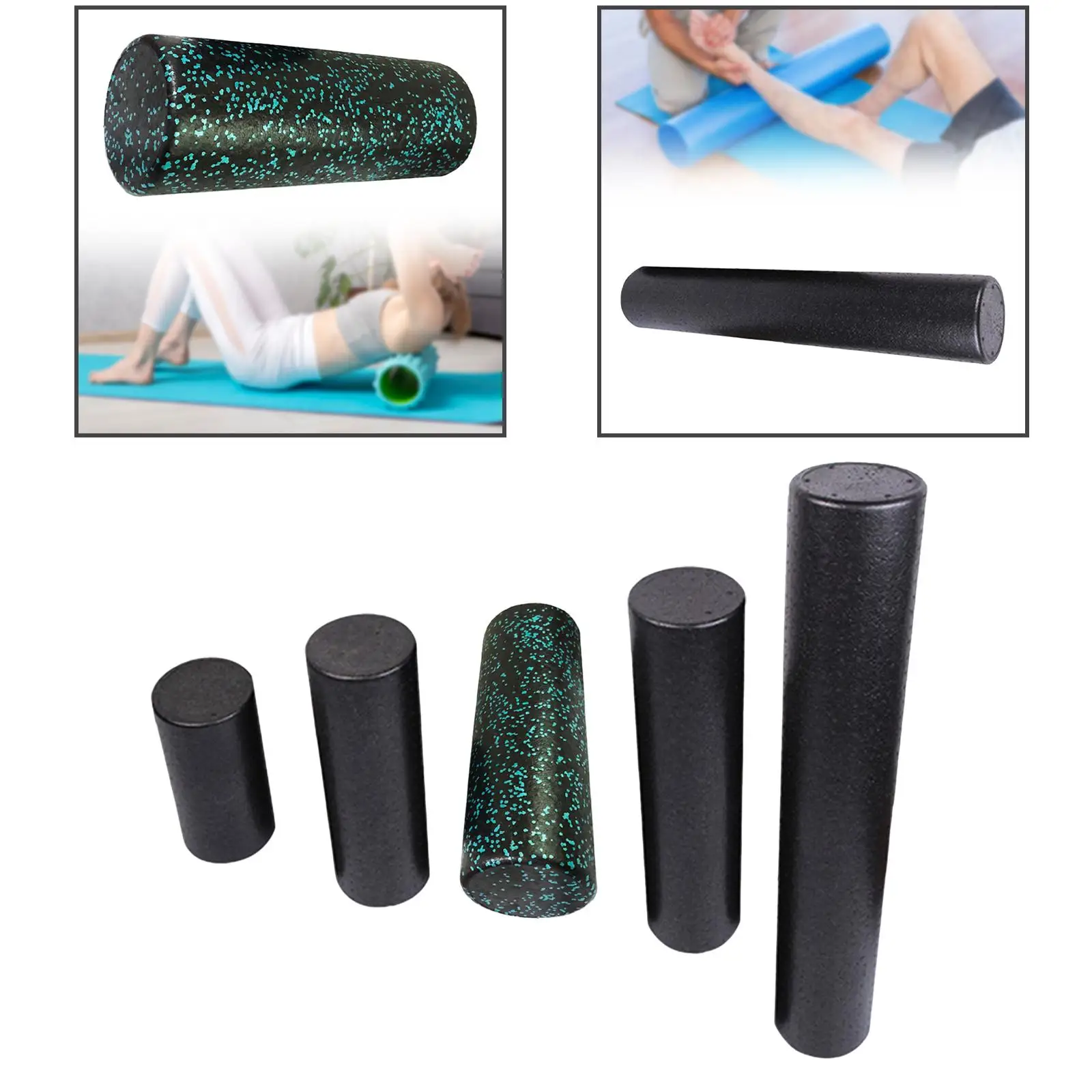 High Density Round Foam Roller Balance Training Lightweight Pilates Yoga Column for Waist Arm Stretching Workout 4