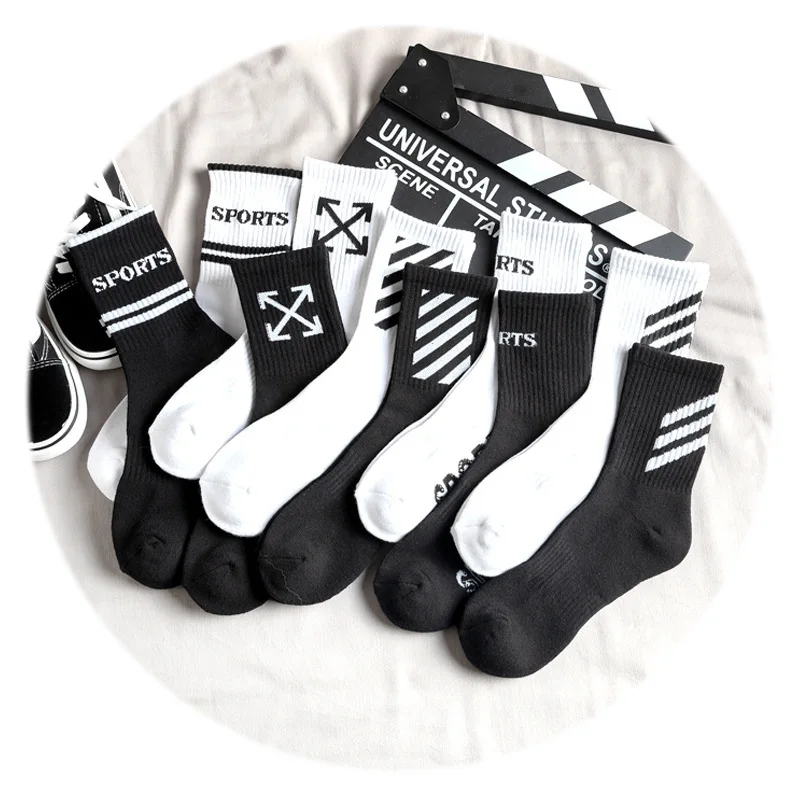 5Pairs Socks Men Soccer Socks Men Road Bicycle Football Socks Socks Sweat Absorbent Breathable Compression