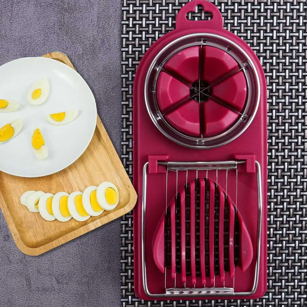 Fruit Hard Boiled Eggs Stainless Steel Wire Multifunctional Baking Cooking Cutting Tool Splitter Egg Slicer Yolk Separator egg cutter egg separator