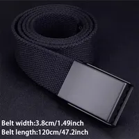 Men's Belt Fashion New Unisex Trousers Belt Women's Belt Canvas Belt Breathable Outdoor Tactical For Jeans Adjustable Waist Belt - Image 3