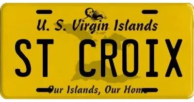 

VINTAGE-PLATES St. Croix U.S. Virgin Islands Aluminum License Plate