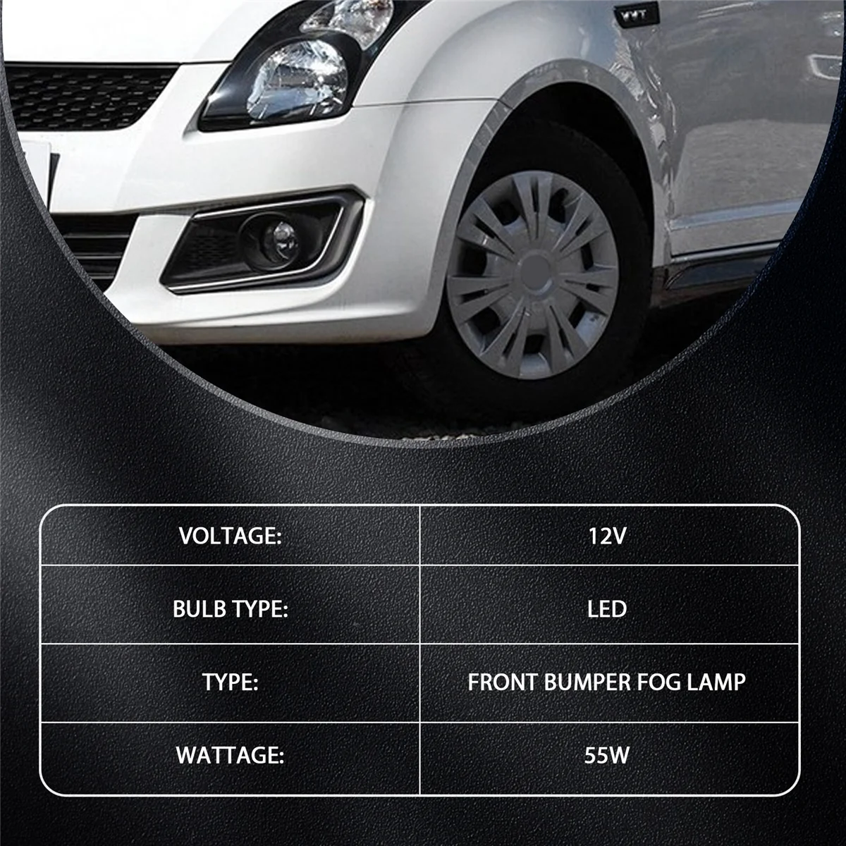 1 Pair Front Bumper Fog Light Lamps with H11 for Ford Focus Suzuki Swift New Alto Renault Peugeot Citroen Anti-Fog Lens