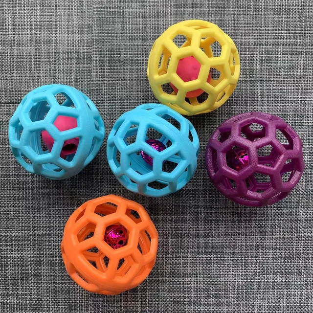 Dog Chew Toy TPR Plastic Puzzle Ball Dog Geometric Safety Toys