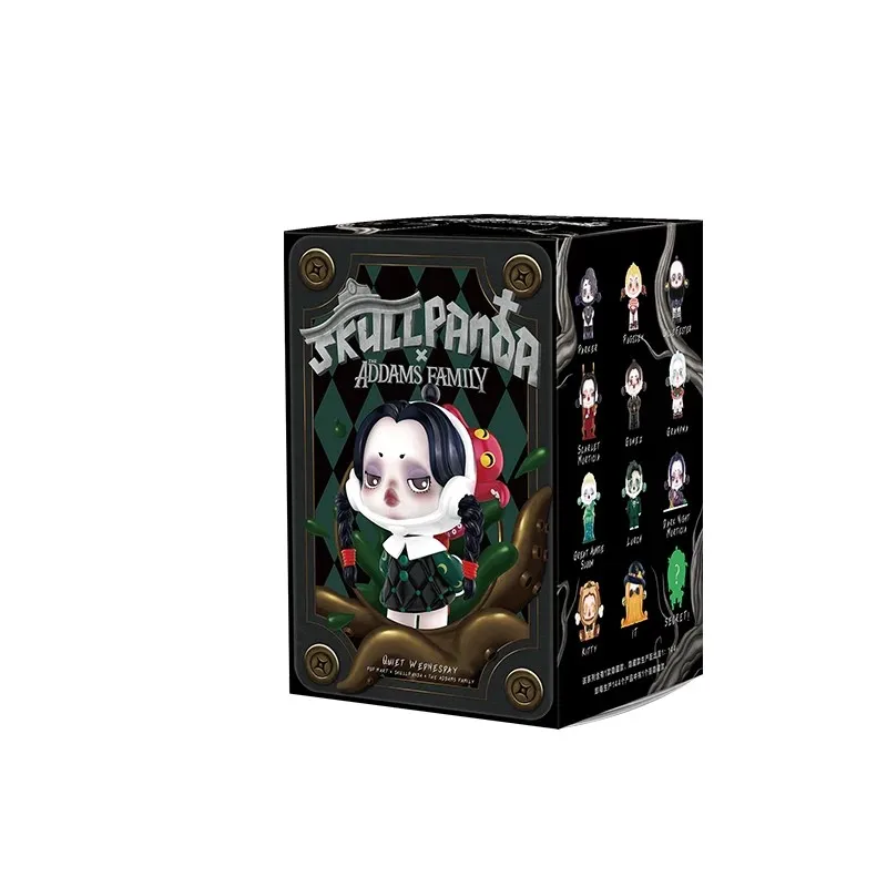 thumbnail image 1 of Pop Mart Skullpanda X The Addams Family Series Guess Bag Original Toys Doll Cute Anime Figure Desktop Ornaments Gift, 1 of 5