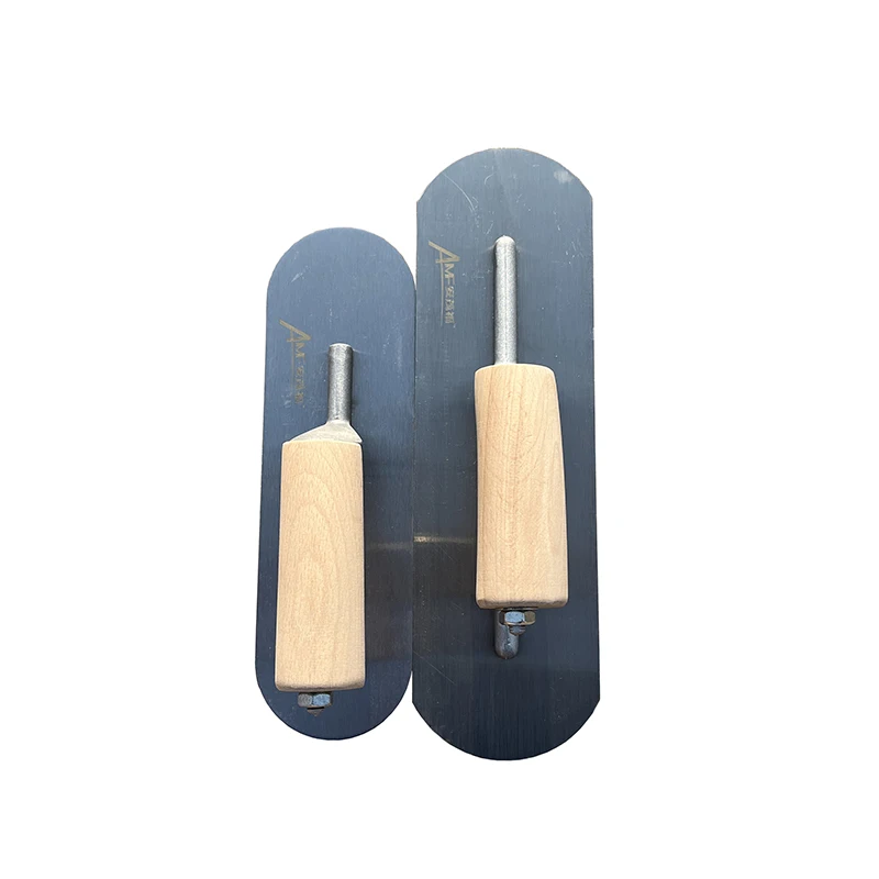 Round End Carbon Steel Concrete Finishing Pool Trowel with Wooden Handle L-Shank putty knife scraper drywall spatula wall scraper square notched trowel concrete hand edger