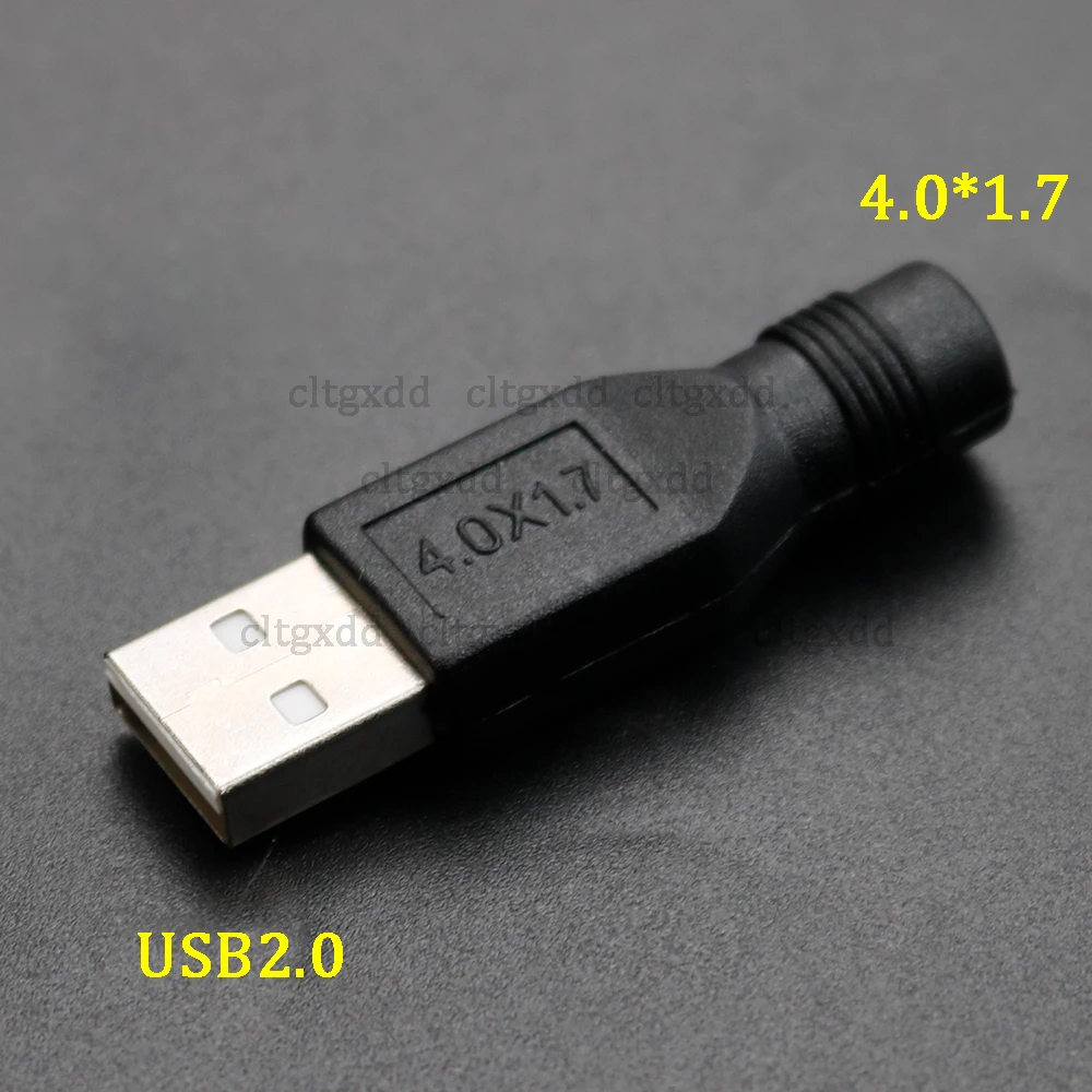USB to DC Adapter 1piece DC 3.5 * 1.35/4.0 * 1.7MM female socket to USB 2.0 male socket Laptop Converter