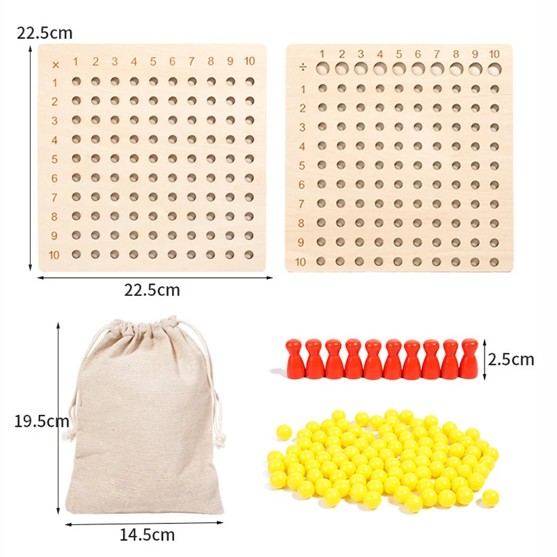 Montessori 99 multiplication Board  Maths Teaching Aids Multiplication and Division Board Early Education Children's Puzzle Toys 6